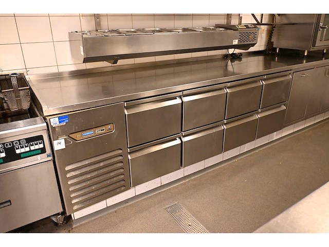 Desmon goldline ltgm4sx-sp-4k 8-delige rvs koelwerkbank - afbeelding 1 van  7