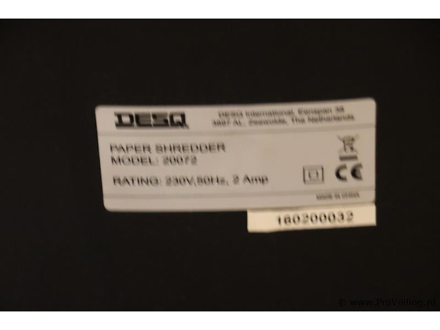 Desq papierversnipperaar model 20072 - afbeelding 5 van  5