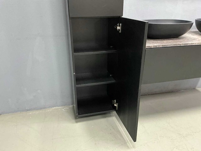 Detremmerie - black mat/marmer - badmeubelset 120 cm - afbeelding 4 van  12