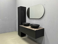 Detremmerie - black mat/marmer - badmeubelset 120 cm - afbeelding 1 van  12