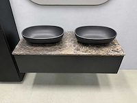 Detremmerie - black mat/marmer - badmeubelset 120 cm - afbeelding 10 van  12