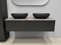 Detremmerie - black mat/marmer - badmeubelset 120 cm - afbeelding 11 van  12