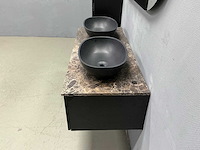 Detremmerie - black mat/marmer - badmeubelset 120 cm - afbeelding 16 van  17