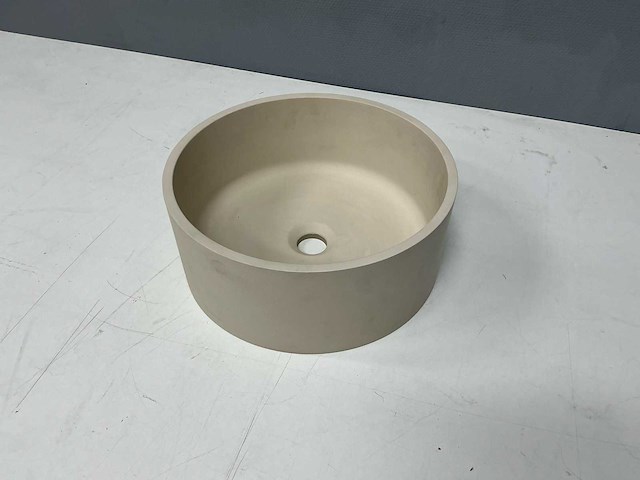 Detremmerie - c12 opbouw waskom rond - solid mat sand 37 cm - afbeelding 2 van  5