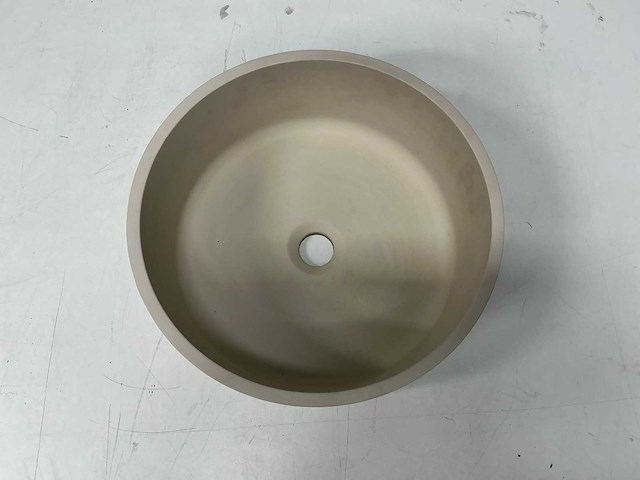 Detremmerie - c12 opbouw waskom rond - solid mat sand 37 cm - afbeelding 5 van  5