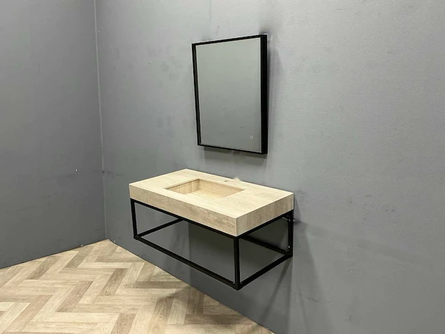 Detremmerie - frame / marmer - badmeubelset 100 cm - afbeelding 1 van  12