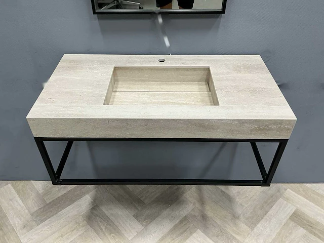 Detremmerie - frame / marmer - badmeubelset 100 cm - afbeelding 5 van  12