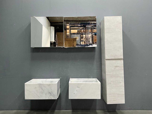 Detremmerie - marmer - badmeubelset 140 cm - afbeelding 9 van  16