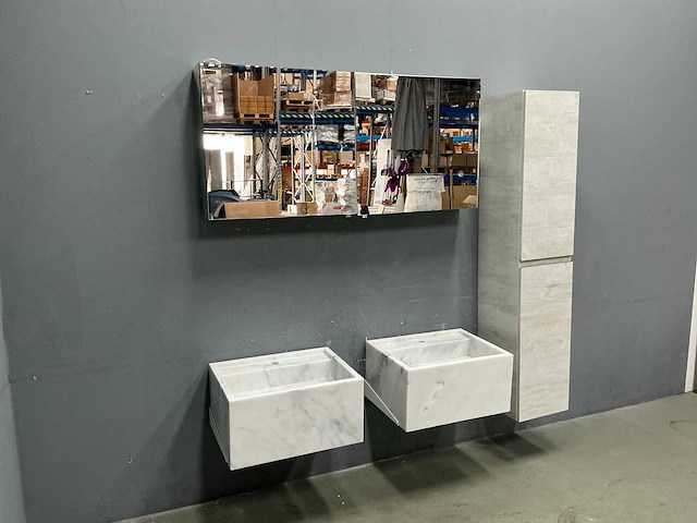 Detremmerie - marmer - badmeubelset 140 cm - afbeelding 10 van  16