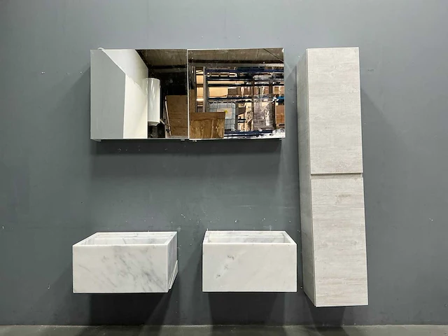 Detremmerie - marmer - badmeubelset 140 cm - afbeelding 9 van  16