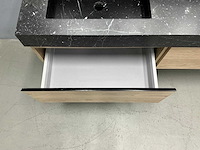 Detremmerie - stucture nature/marmer - badmeubelset 140 cm - afbeelding 15 van  16