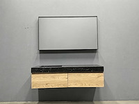 Detremmerie - stucture nature/marmer - badmeubelset 140 cm - afbeelding 4 van  10