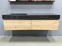 Detremmerie - stucture nature/marmer - badmeubelset 140 cm - afbeelding 16 van  16