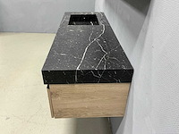 Detremmerie - stucture nature/marmer - badmeubelset 140 cm - afbeelding 10 van  10