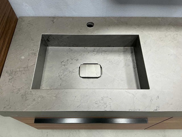 Detremmerie - wallnut/marmer carrara - badmeubelset 140 cm - afbeelding 2 van  18