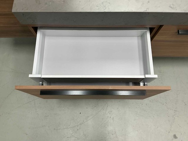Detremmerie - wallnut/marmer carrara - badmeubelset 140 cm - afbeelding 7 van  18