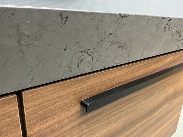 Detremmerie - wallnut/marmer carrara - badmeubelset 140 cm - afbeelding 8 van  18