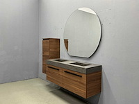 Detremmerie - wallnut/marmer carrara - badmeubelset 140 cm - afbeelding 1 van  18