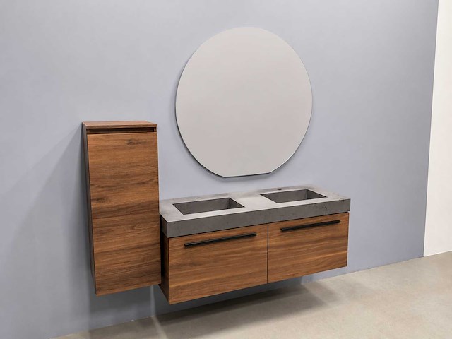 Detremmerie - wallnut/marmer carrara - badmeubelset 140 cm - afbeelding 13 van  18