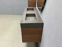 Detremmerie - wallnut/marmer carrara - badmeubelset 140 cm - afbeelding 17 van  18