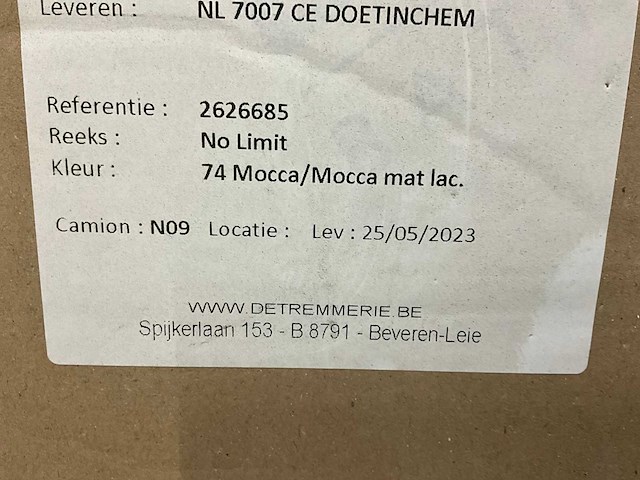 Detremmerie kolomkast 2 deurs greeploos - afbeelding 3 van  6