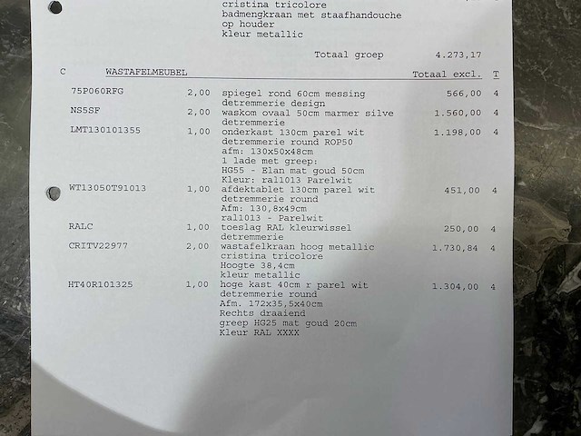 Detremmerie round wastafelopstelling - afbeelding 4 van  13
