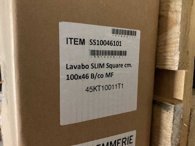Detremmerie slim square 100x46cm wastafel - afbeelding 2 van  3