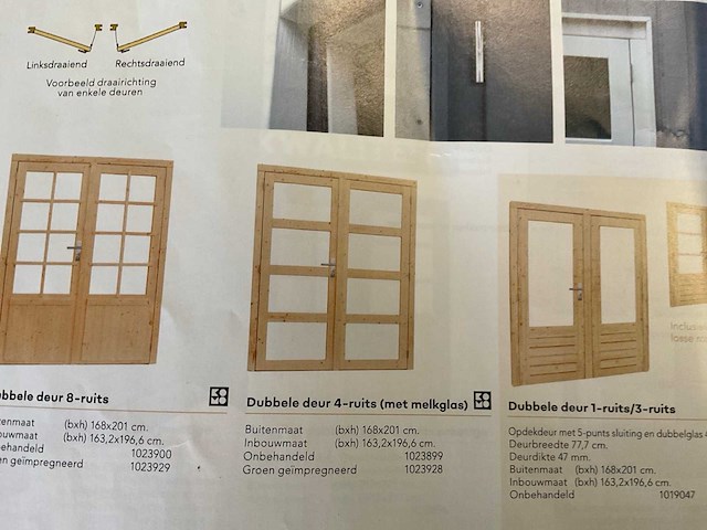 Deur in kozijn grijs 215x110 cm - afbeelding 3 van  11