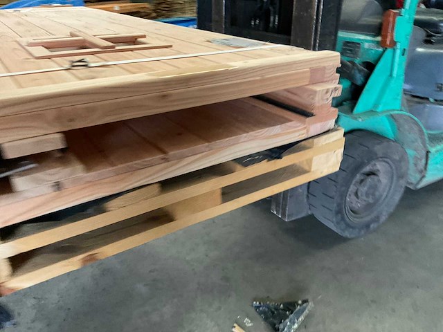 Deur in kozijn grijs 215x110 cm - afbeelding 2 van  14