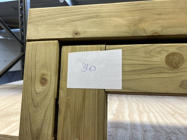 Deurkozijn, groen geïmpregneerd, zonder glas hillhout - afbeelding 2 van  2