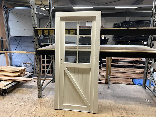 Deurkozijn, wit gespoten, enkel glas hillhout - afbeelding 2 van  3