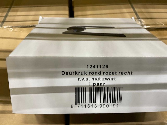 Deurkruk rond rozet recht deurbeslag (6x) - afbeelding 3 van  3