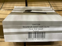 Deurkruk rond rozet recht deurbeslag (6x) - afbeelding 3 van  3