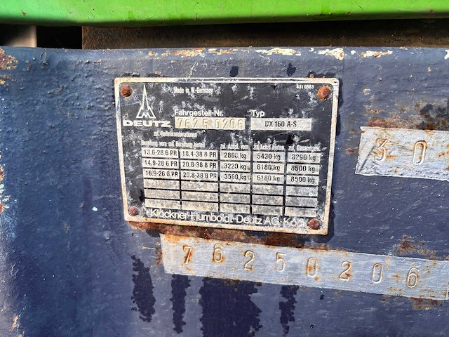 Deutz - 1998 - dx160 a-s - vierwielaangedreven landbouwtractor - afbeelding 23 van  23