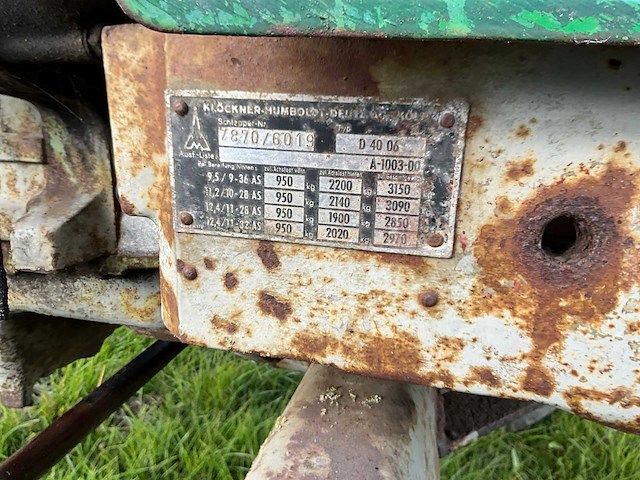 Deutz - d 40 06 - oldtimer tractor - afbeelding 10 van  10
