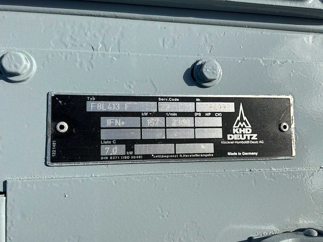 Deutz 8 cilinder f8l413f noodstroomaggregaat - afbeelding 7 van  17