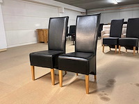 Devin leren eetkamerstoel (2x) - afbeelding 3 van  11