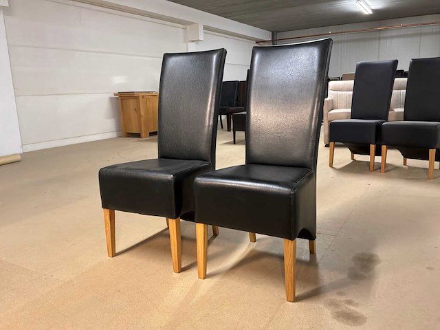 Devin leren eetkamerstoel (2x) - afbeelding 1 van  11