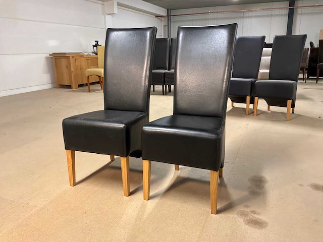 Devin leren eetkamerstoel (2x) - afbeelding 10 van  11