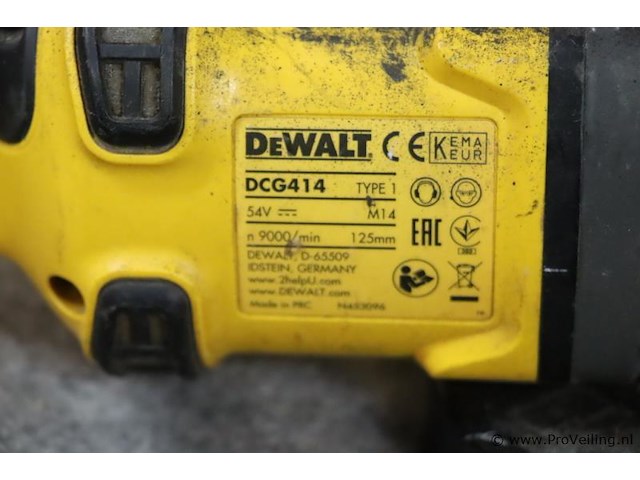 Dewalt accu haakse slijpmachine dcg414, 54v, type 1 - afbeelding 6 van  7