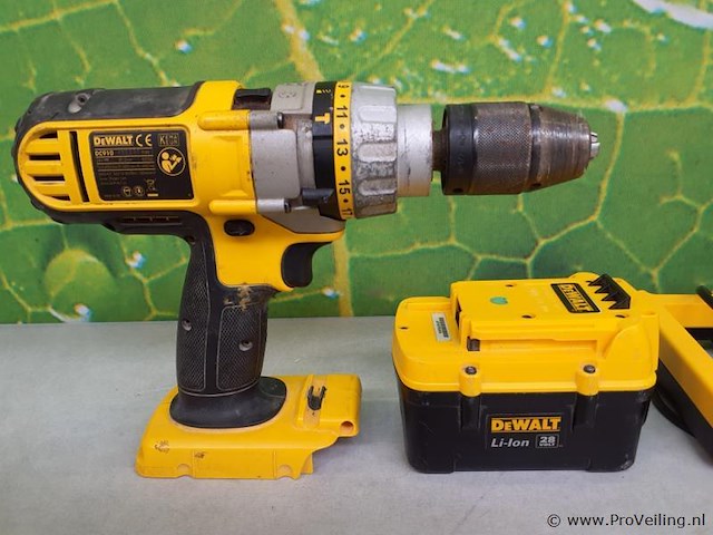 Dewalt accuboormachine dc910; 28v, incl. accu & oplaadstation de9000 - afbeelding 2 van  9