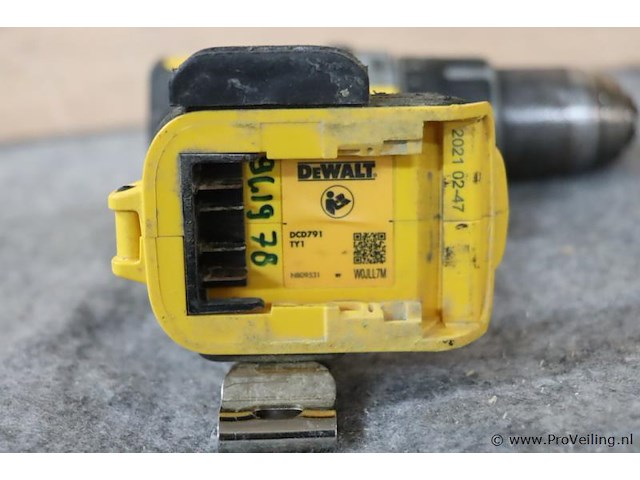 Dewalt accuboormachine dcd791, 18v, type 1 - afbeelding 4 van  4