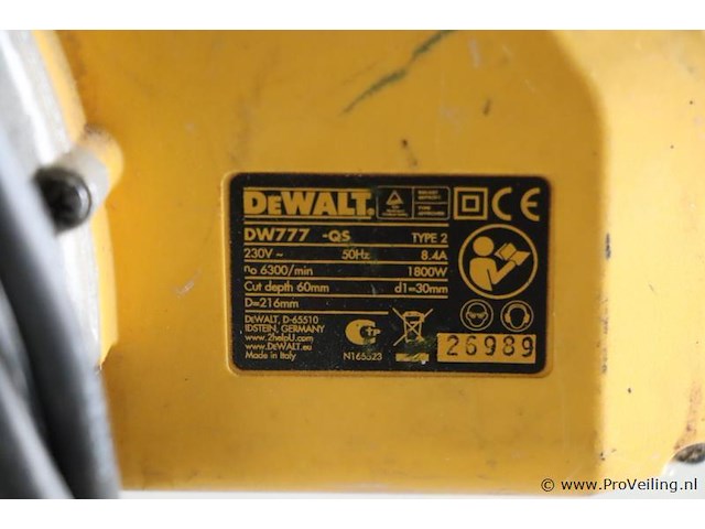 Dewalt afkort- en verstekzaag dw777-qs - afbeelding 4 van  7