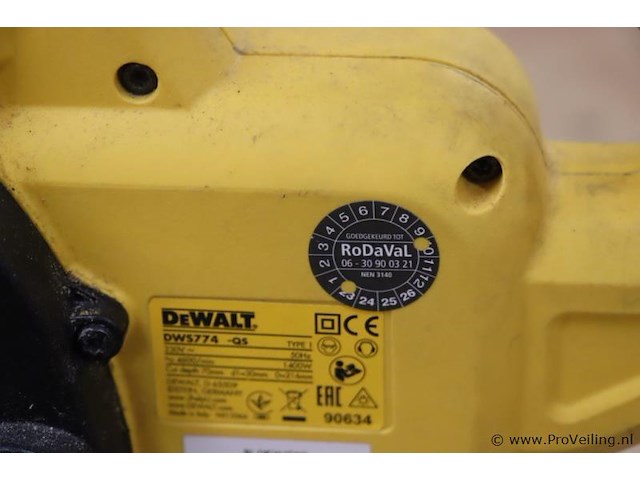 Dewalt afkort- en verstekzaag dws774 dws774-qs, 18v, type 1 - afbeelding 4 van  4