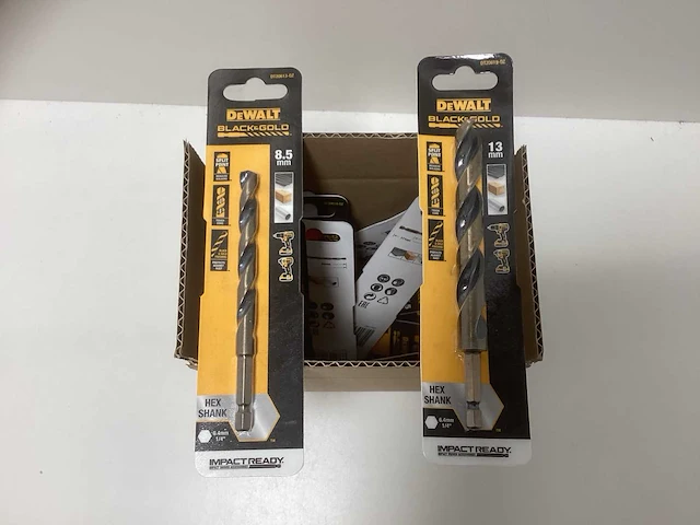 Dewalt black & gold hex shank boren partij - doos met impact ready boren van diverse maten - afbeelding 5 van  6