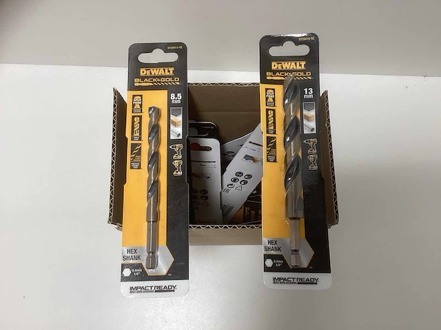 Dewalt black & gold hex shank boren partij - doos met impact ready boren van diverse maten - afbeelding 4 van  6