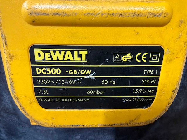 Dewalt dc500 industriële stofzuiger - afbeelding 5 van  5