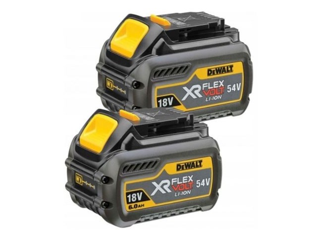 Dewalt dcb546t2 2x accu 6.0ah 54v xr - afbeelding 1 van  1
