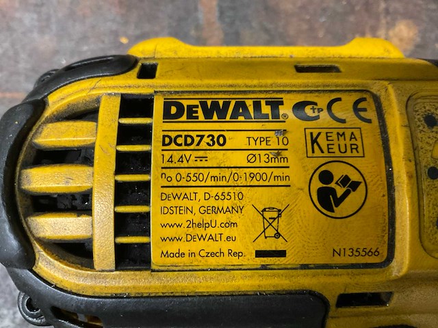 Dewalt dcd730 boormachine (2x) - afbeelding 5 van  5