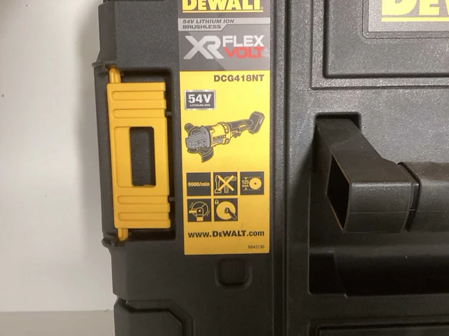 Dewalt dcg418nt 54v xr flexvolt accu haakse slijper - 125mm - incl. koffer - afbeelding 1 van  11